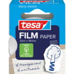 TESA Boîte individuelle 1 rouleau adhésif transparent en papier recyclé 33m x 19mm