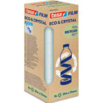 TESA Tour carton de 8 rouleaux adhésif ECO&CRYSTAL en pet à 90% 33m x 19mm