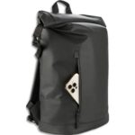 TUCANO Sac à dos noir avec fermeture à enroulement pour Ordinateurs portables 15,6'' et macboo BKROL15-BK