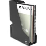 ALBA Porte-revues en métal plein ODESK. Coloris noir