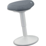 LEITZ Tabouret ‘assis' actif avec assise confortable, gris 65440085