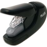 PLUS JAPAN Agrafeuse de bureau sans agrafe Handy jusqu à 5 feuilles. Coloris noir