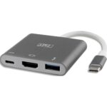 TNB Adaptateur vidéo multiport type c vers hdmi/ usb 3.1 / type c pd2 - gris TCHDMI3IN1