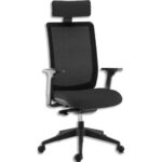SOKOA Fauteuil haut dossier résille avec têtière équipé d'un mécanisme synchrone autorégu WR87Z15009000