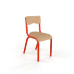 Chaise 4 pieds maternelle - en applique ral: rouge 3000T0