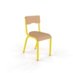 Chaise 4 pieds maternelle - en applique ral: jaune 1023T0
