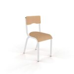 Chaise 4 pieds maternelle - en applique ral: grisT0