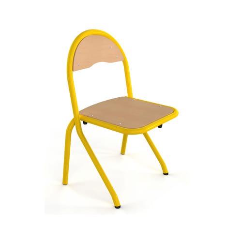 482003_d1-1.jpg Chaise 4 pieds maternelle - appui sur Table ral: jaune 1023T2 – Image 1