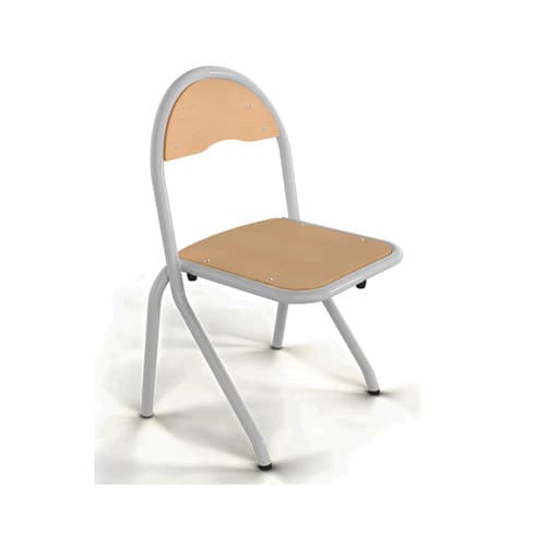 482006_d1-1.jpg Chaise 4 pieds maternelle - appui sur Table ral: alu 9006T2 – Image 1