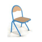Chaise 4 pieds maternelle - appui sur Table ral: bleu 5015T3