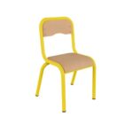 Chaise 4 pieds maternelle - encastré ral: jaune 1023T0