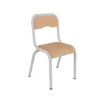 Chaise 4 pieds maternelle - encastré ral: alu 9006T0
