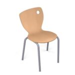 Chaise coque 4 pieds maternelle ral: bleu 5015T1