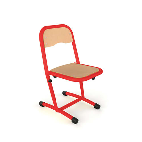 482087_d1-1.jpg Chaise coque 4 pieds maternelle ral: rouge 3000T1 – Image 1