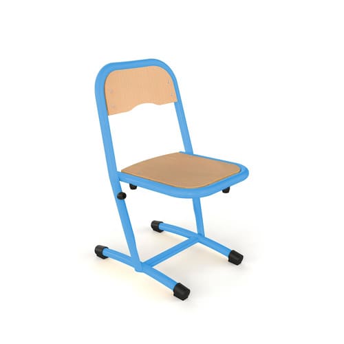 482096_d1-1.jpg Chaise coque 4 pieds maternelle ral: bleu 5015T2 – Image 1