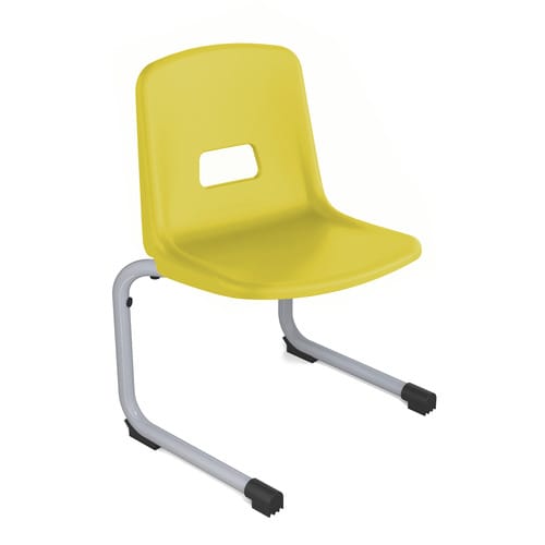 482233_d1-1.jpg Chaise coque polypropylène appui sur Table maternelle ral: alu 9006 coque: jauneT2 – Image 1