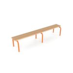 Banc maternelle sans dossier l. 120 cm ral: bleu 5015T0