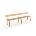 Banc maternelle avec dossier l. 120 cm ral: bleu 5015T0