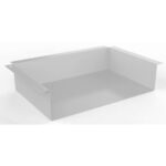 Casier métallique pour Table monoplace et biplace t.4.5.6 lxhxp: 47x11x31 cm ral: gris