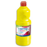 GIOTTO Flacon d'1 litre de gouache liquide de couleur Jaune primaire