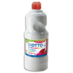 GIOTTO Flacon d'1 litre de gouache liquide de couleur Blanc