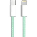 APM Câble usb-c / lightning mfi, colors nylon, vert, 1m 600412