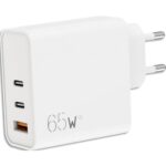 APM Chargeur secteur, triple, 2 usb-c / 1 usb-a, pd65w, blanc 570412