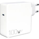 APM Chargeur secteur, usb-c, pd100w, blanc + câble usb-c, nylon, noir, 2m 570414