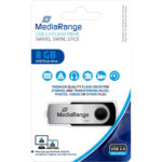 MEDIARANGE Clé USB 2.0 Swivel MEDIARANGE 8go noire MDR25897