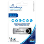 MEDIARANGE Clé USB 2.0 Swivel MEDIARANGE 16go noire MDR26214