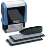 TRODAT Timbre à faire soi-même 5 lignes-Printy 4913 4.0 Bleu. 2 plaq.compo+1 recharge Noir. Police 3-4mm