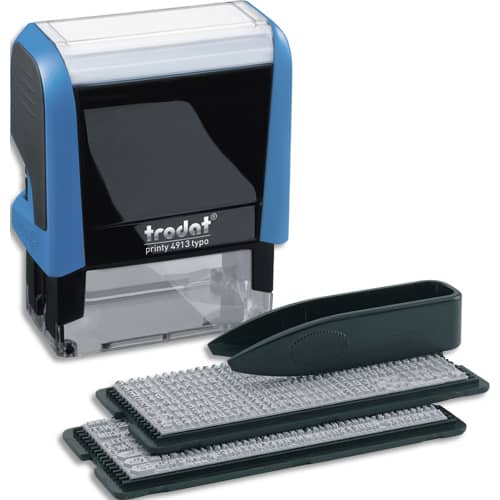 486790_d1.jpg TRODAT Timbre à faire soi-même 5 lignes-Printy 4913 4.0 Bleu. 2 plaq.compo+1 recharge Noir. Police 3-4mm – Image 1
