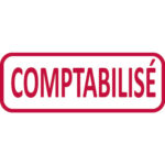 TRODAT Timbre formule COMPTABILISE - Xprint à encrage automatique Rouge. Dim.empreinte 45x16mm