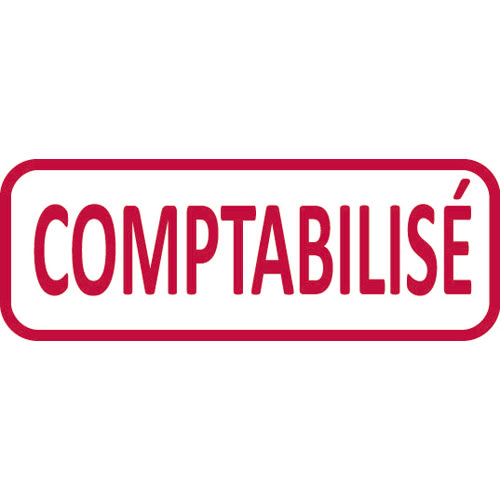 486830_d1.jpg TRODAT Timbre formule COMPTABILISE - Xprint à encrage automatique Rouge. Dim.empreinte 45x16mm – Image 1