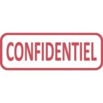 TRODAT Timbre formule CONFIDENTIEL - Xprint à encrage automatique Rouge. Dim.empreinte 45x16mm