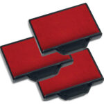 TRODAT Blister 3 recharges 6/56 pour appareils 5117/5204/5206/5460/5558/5465/55510/5466. Rouge