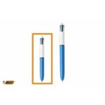 BIC Stylo bille 4 couleurs rétractables Mini bleu. Pointe moyenne 1mm. Encre classique – Image 3