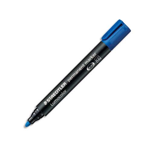 489687_d1.jpg STAEDTLER Marqueur permanent pointe ogive corps plastique encre Bleue à base d'alcool ne sèche pas 352 – Image 1