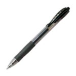 PILOT Stylo bille pointe moyenne rétractable encre gel Noire corps plastique avec grip caoutchouc G2