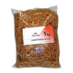 WONDAY Sac de 1kg d'élastique en caoutchouc blond étroit 120 x 1,8 mm