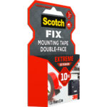 SCOTCH Ruban de fixation Extra fort 19mm x 1,5m pour usages intérieur et extérieur – Image 4