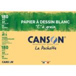 CANSON Pochette de 10 feuilles de papier dessin C A GRAIN 180g A3 Ref-27106