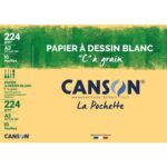 CANSON Pochette de 10 feuilles de papier dessin C A GRAIN 224g A3 Ref-27115