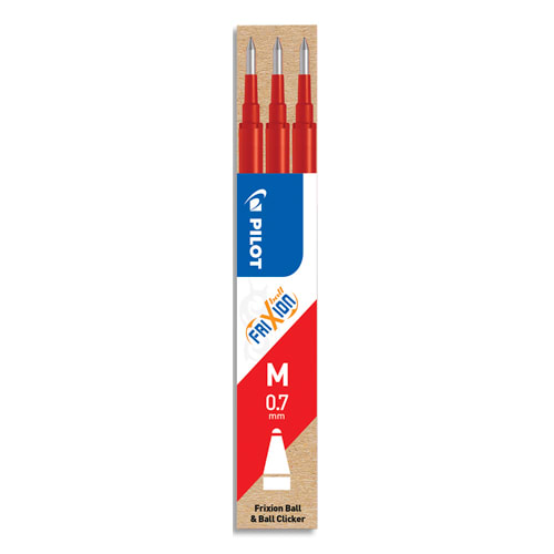 527888_d1.jpg PILOT Set de 3 recharges pour roller FriXion Ball. Pointe moyenne 0,7 mm. Encre Rouge – Image 1