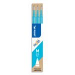 PILOT Set de 3 recharges pour roller FriXion Ball. Pointe moyenne 0,7 mm. Encre Turquoise