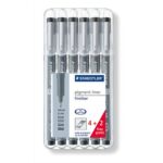 STAEDTLER Etui chevalet 6 feutres Noirs pointe calibrée 0,05/0,1/0,2/0,3/0,5/0,8 - 4+2 gratuits