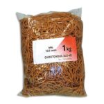 WONDAY Sac de 1kg d'élastique en caoutchouc blond large 180x10mm