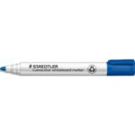 STAEDTLER Marqueur effaçable à sec pour tableaux Blancs pointe ogive encre à base d'alcool Bleue 351