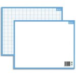 CBG Ardoise Blanche contour Bleu format 21X26,5 cm recto Seyès verso uni effaçable à sec