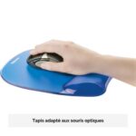 FELLOWES Tapis souris repose-poignet gel crystal Bleu 91141 – Image 3